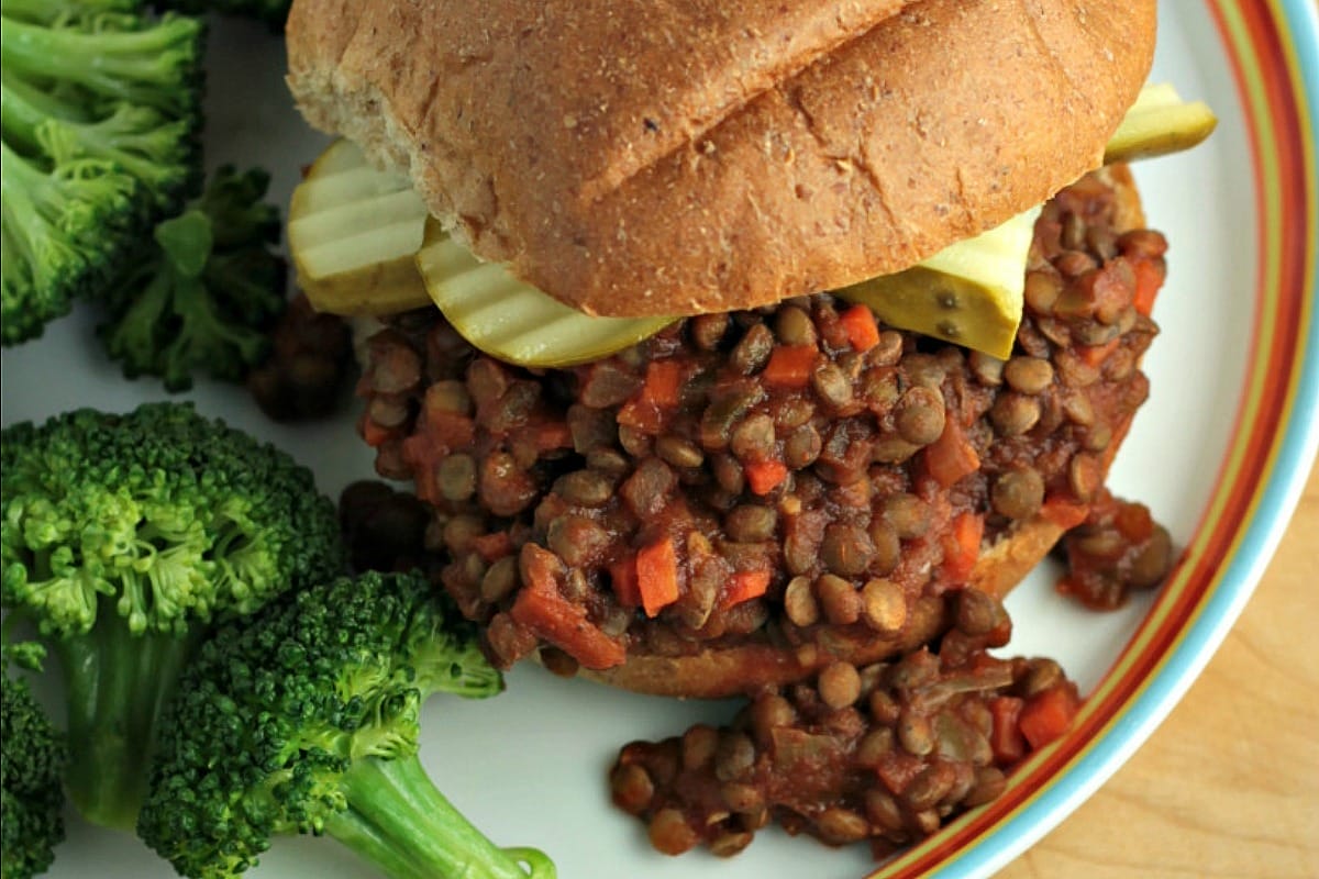 vegan lentil Sloppy joe