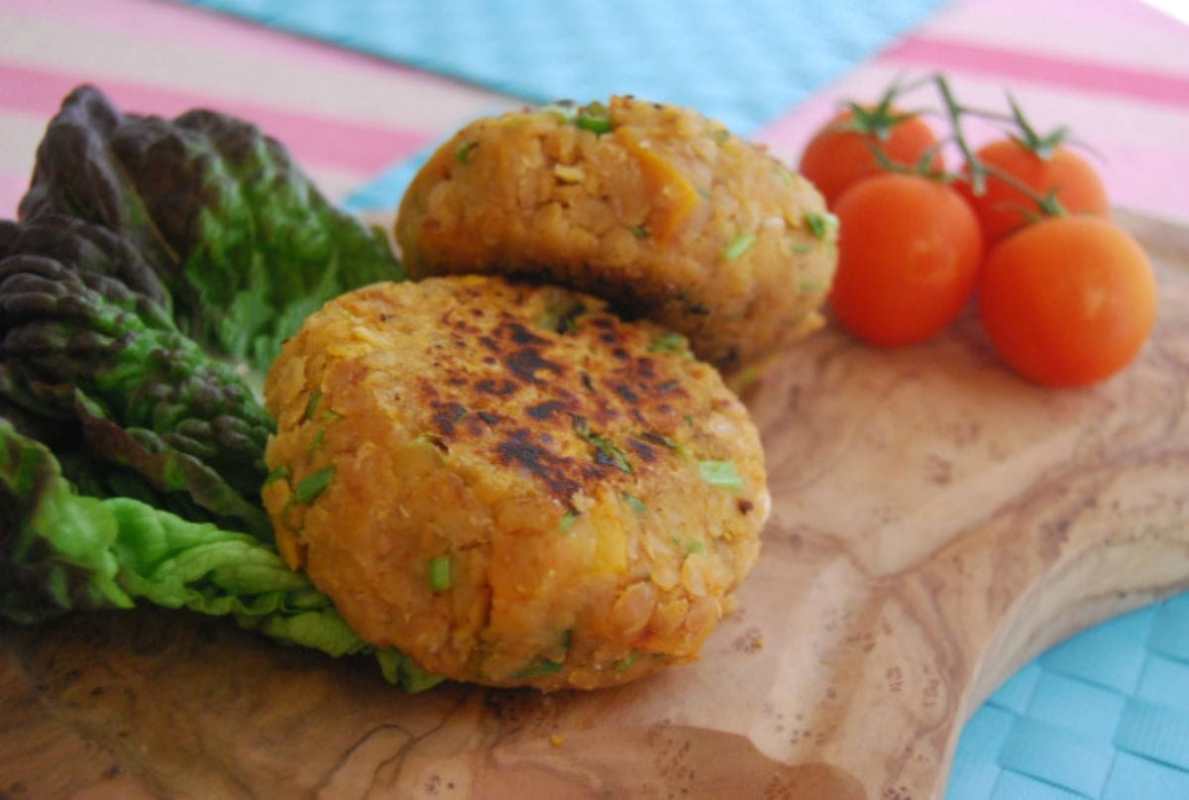 Red Lentil and Butternut Squash Burgers [Vegan, Gluten-Free]
