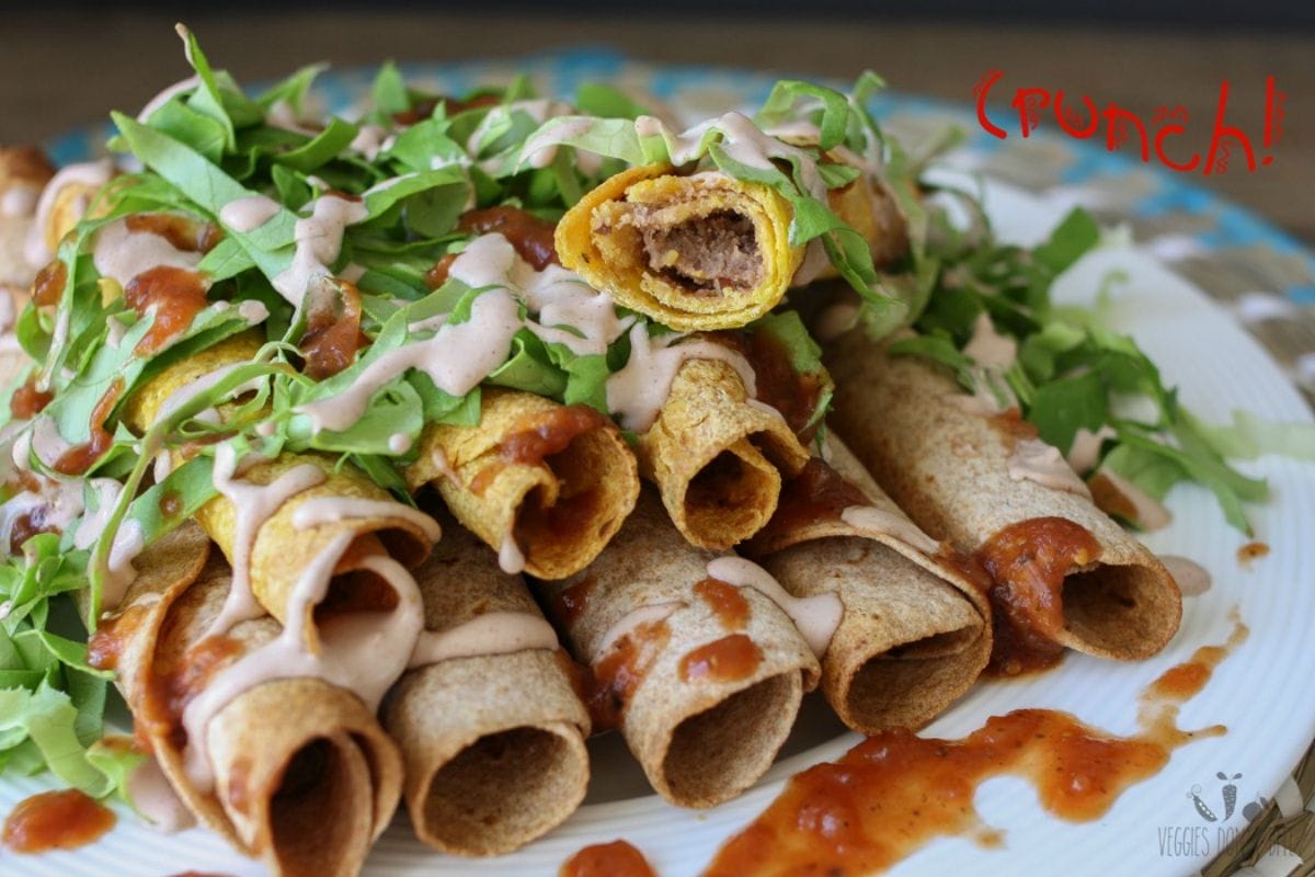 Southwest Smoky Rolled Tacos [Vegan, Gluten-Free]