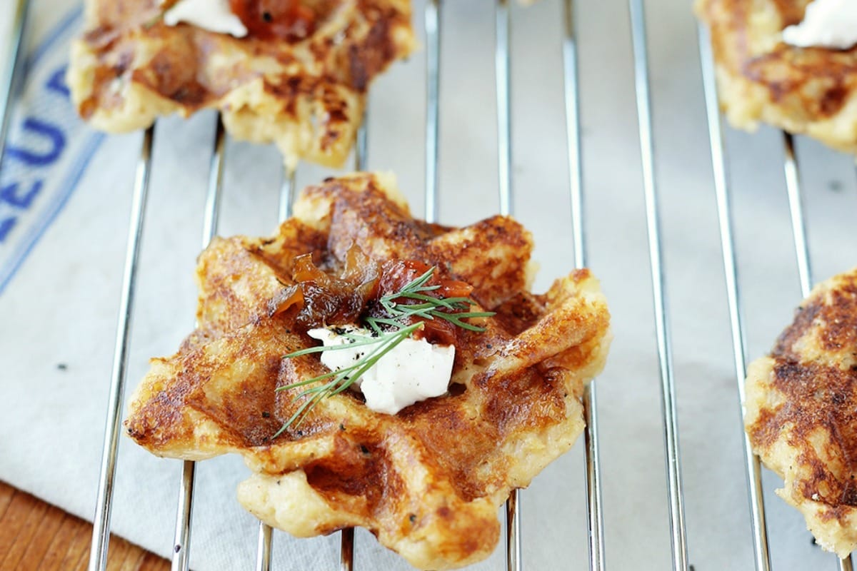 Simple Mashed Potato Waffles [Vegan]