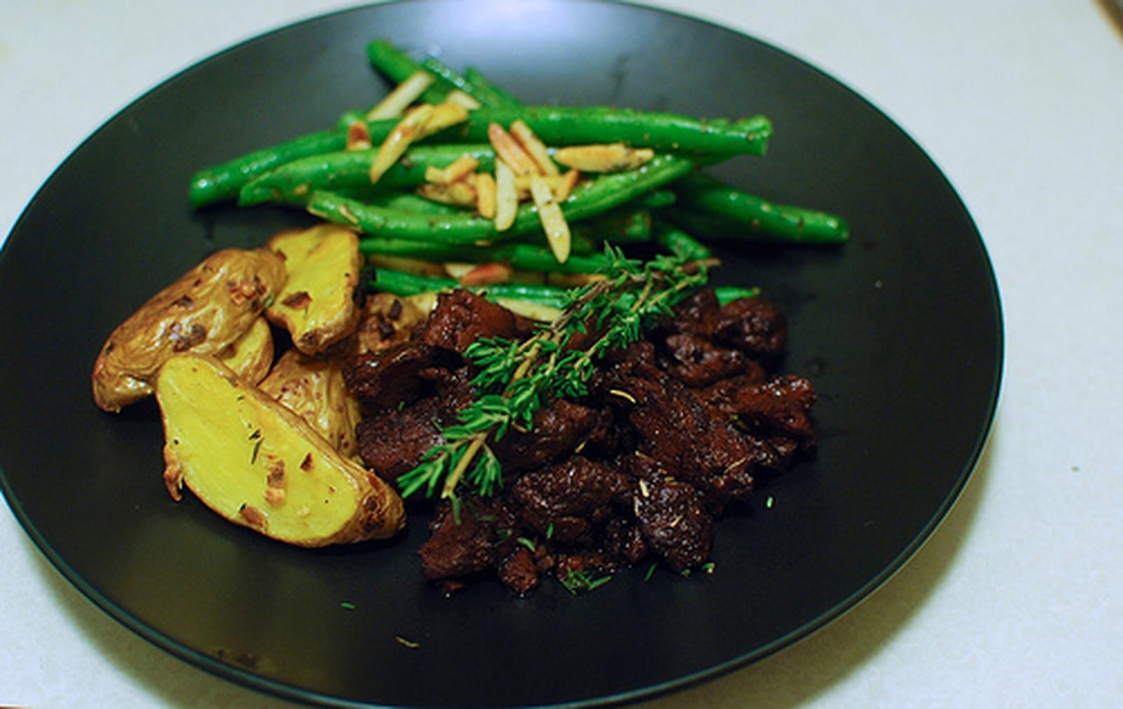 Seitan in a Balsamic-Wine Reduction [Vegan]