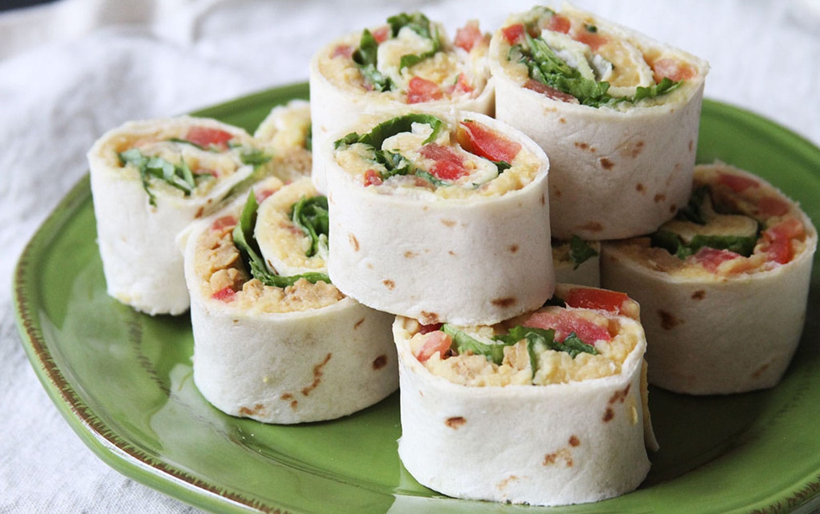 Cheesy Hummus Tempeh Pinwheels [Vegan]