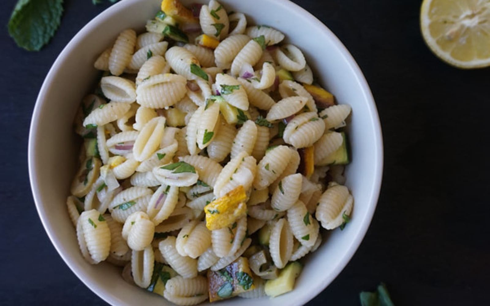 Lemon Herb Pasta Salad [Vegan]