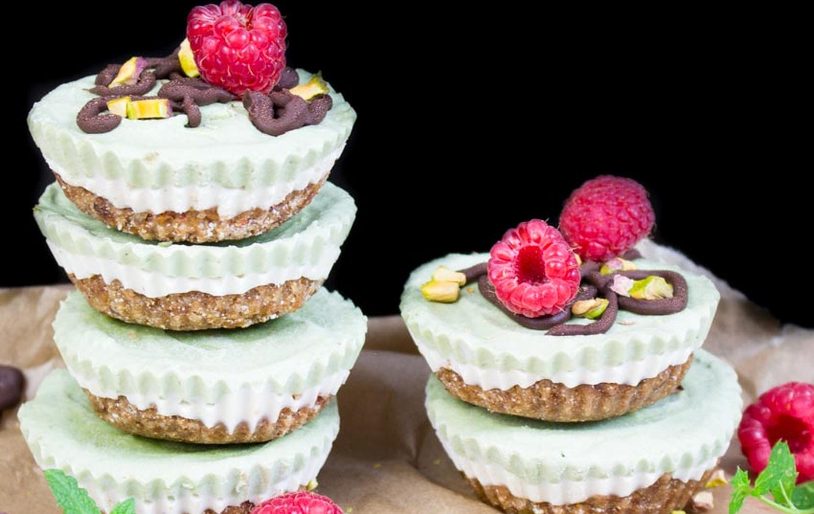 Mini Matcha Cheesecakes [Vegan, Gluten-Free]