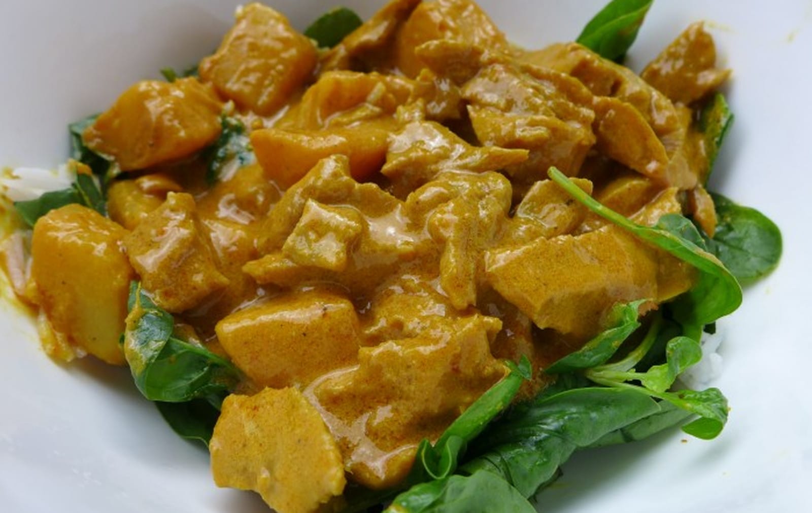 Vegan Thai Yellow Curry With Seitan and Potatoes