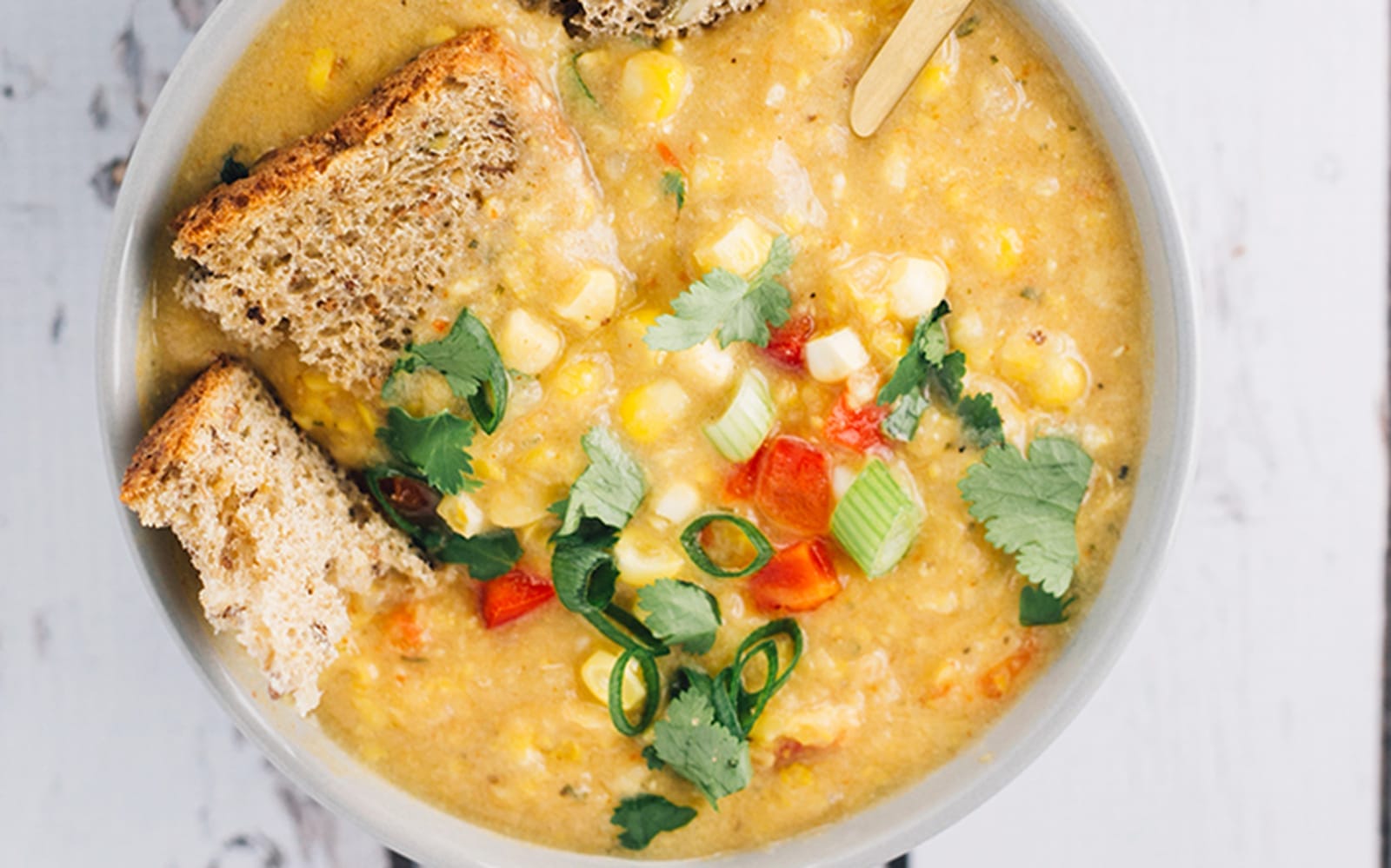 Creamy and Smoky Corn Chowder [Vegan, Gluten-Free]