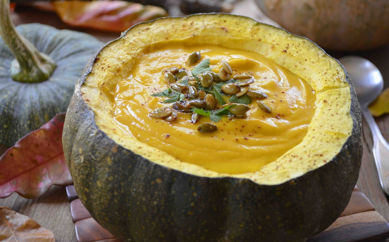 Curried Pumpkin Soup (Served in a Pumpkin!)