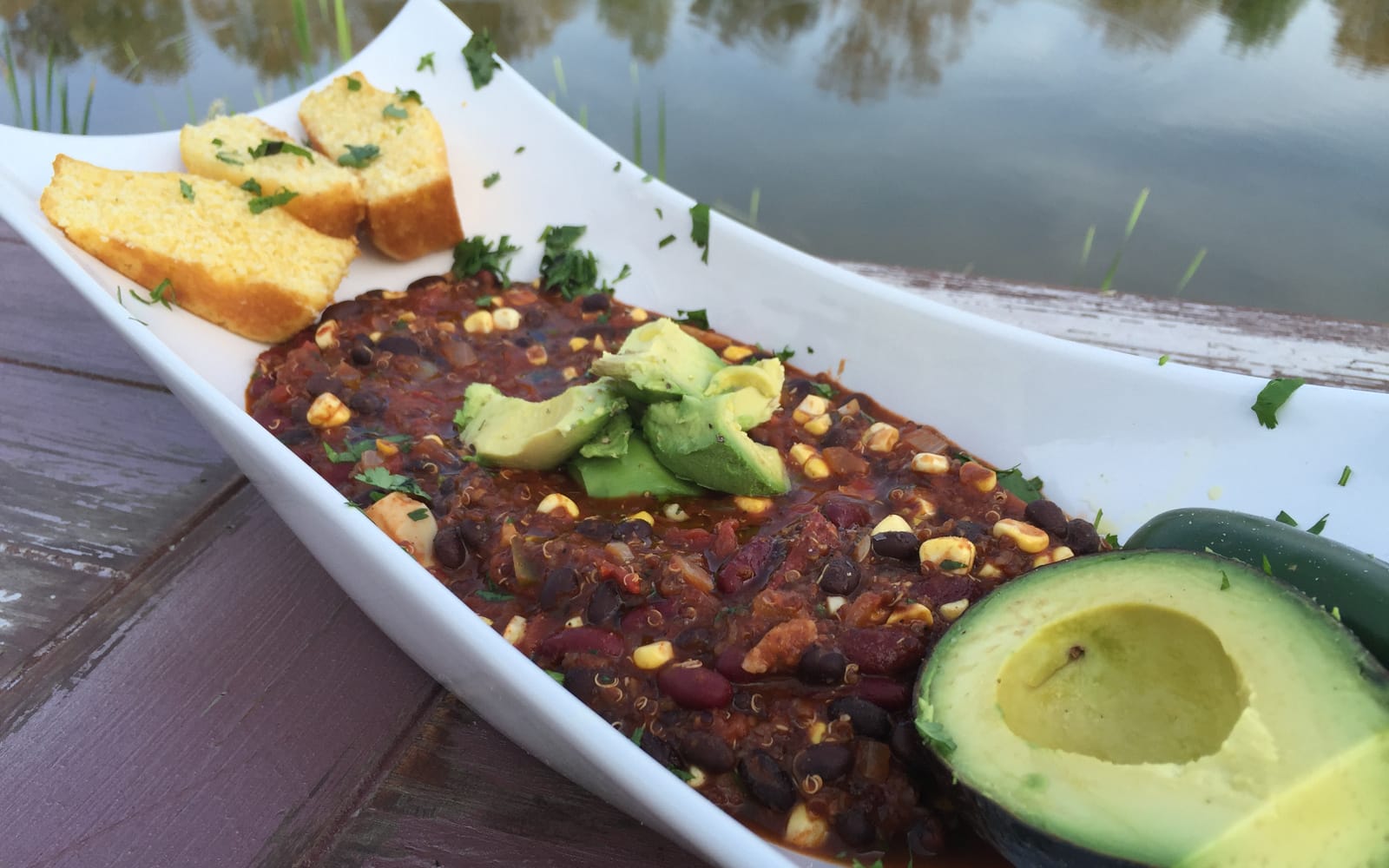 Red Quinoa and Black Bean Beer Chili [Vegan, Gluten-Free]