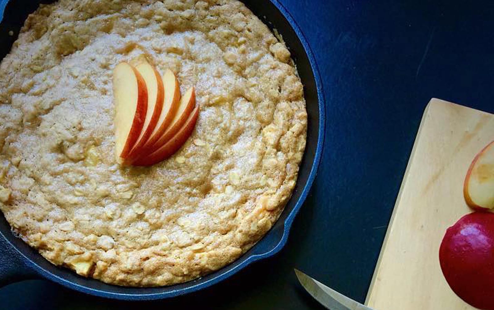 Caramel Apple Skillet Cookie [Vegan]