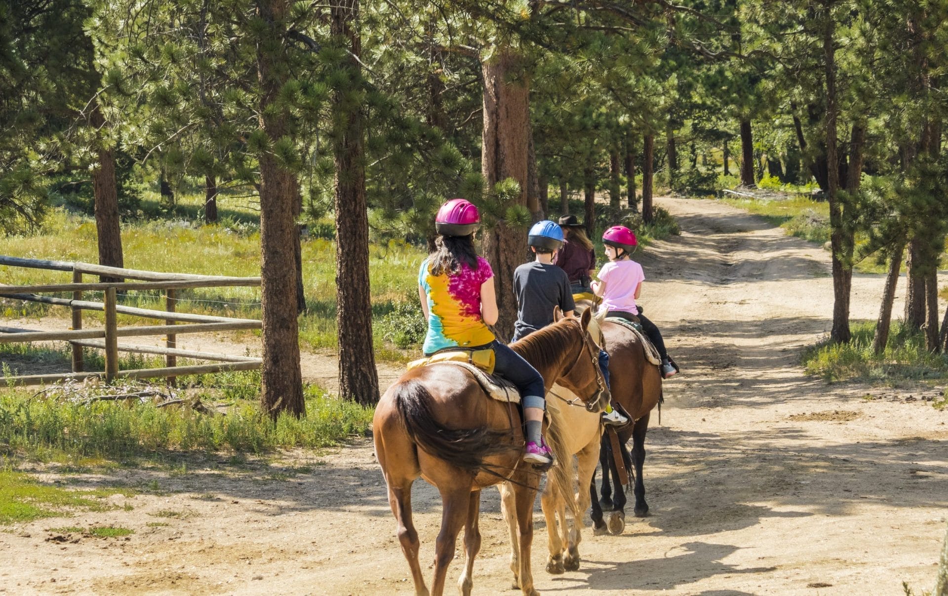 kids riding horses