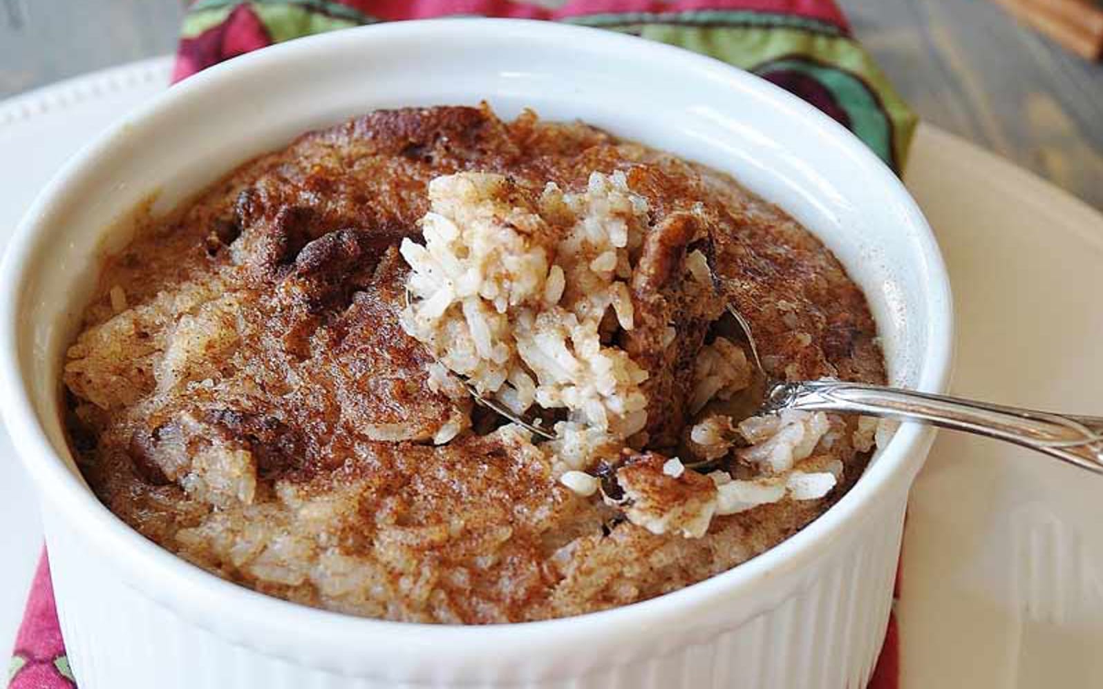 Egg-less Nog Rice Pudding