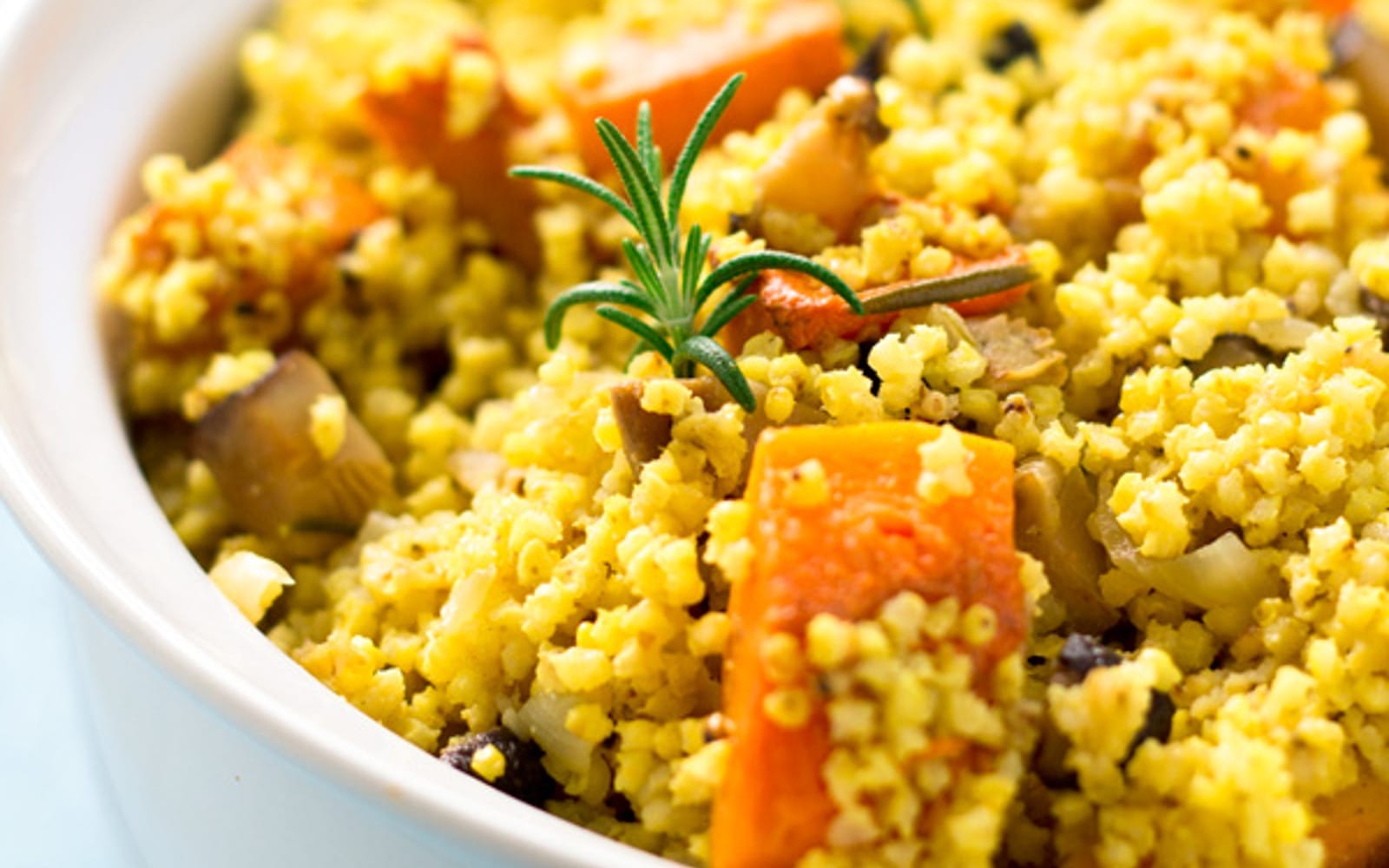 Mushroom and Butternut Squash Millet Pilaf