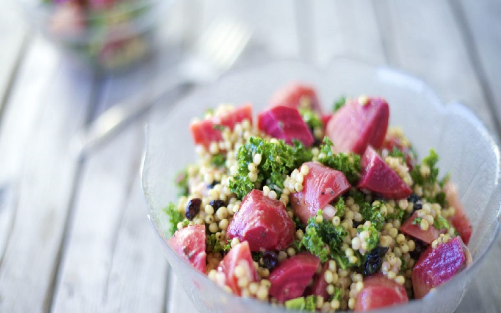 Roasted Beet Sorghum Salad With Ginger Vinaigrette