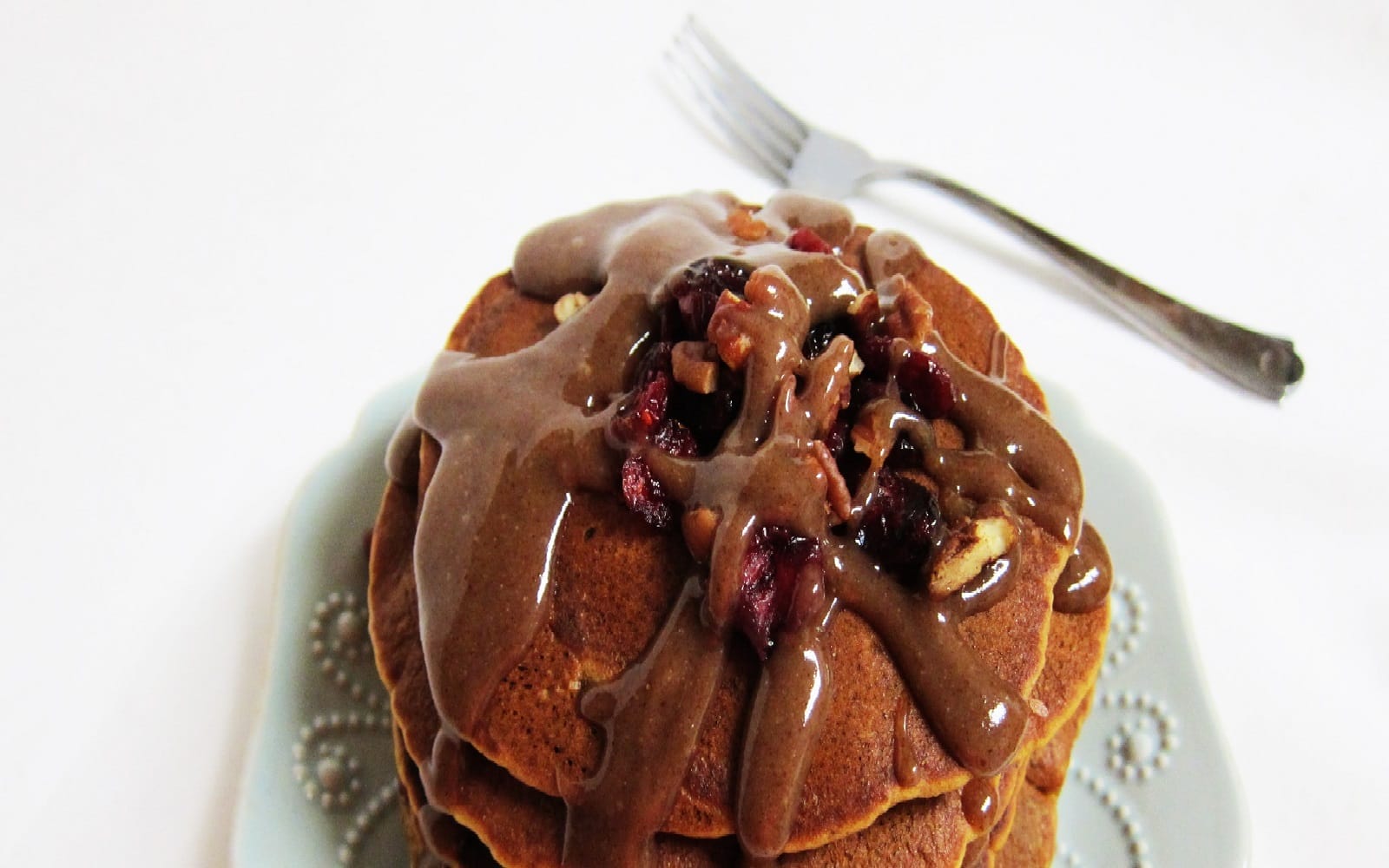 Sweet Potato Cranberry Pancakes [Vegan]