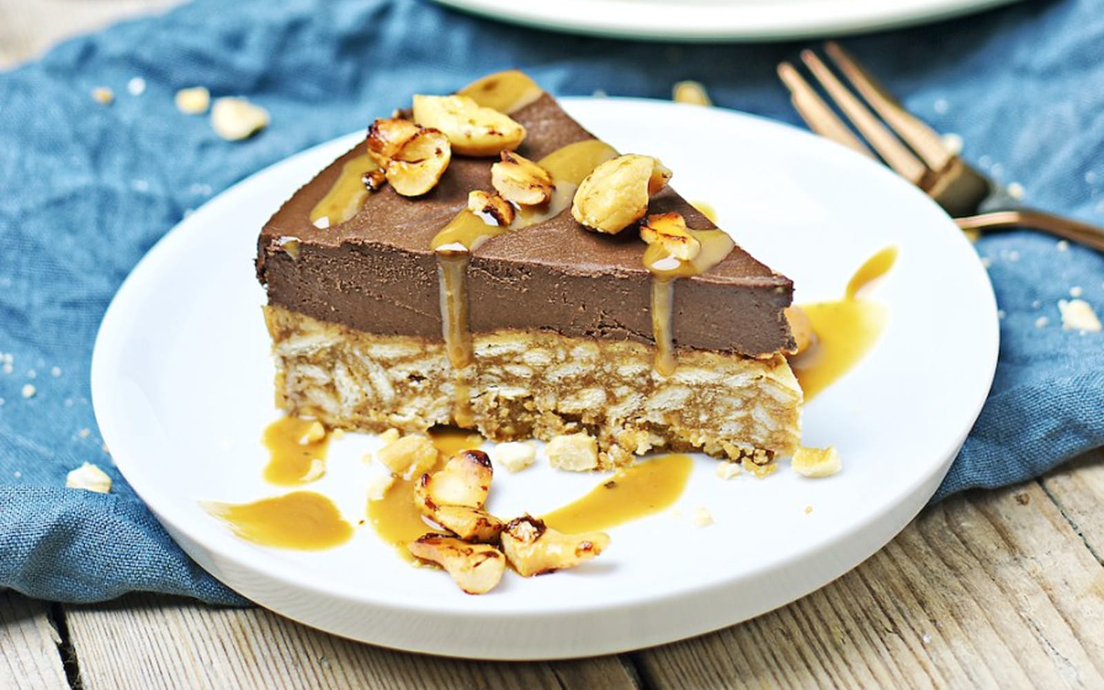 Chocolate Cake on a Rice Crispie Base