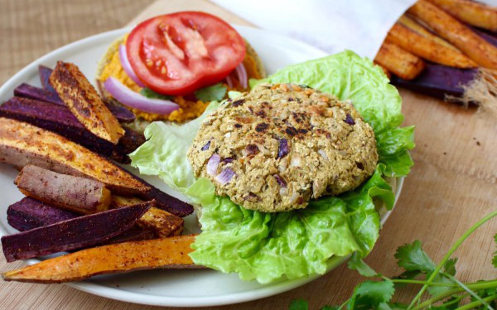 Cilantro Chickpea Veggie Burgers
