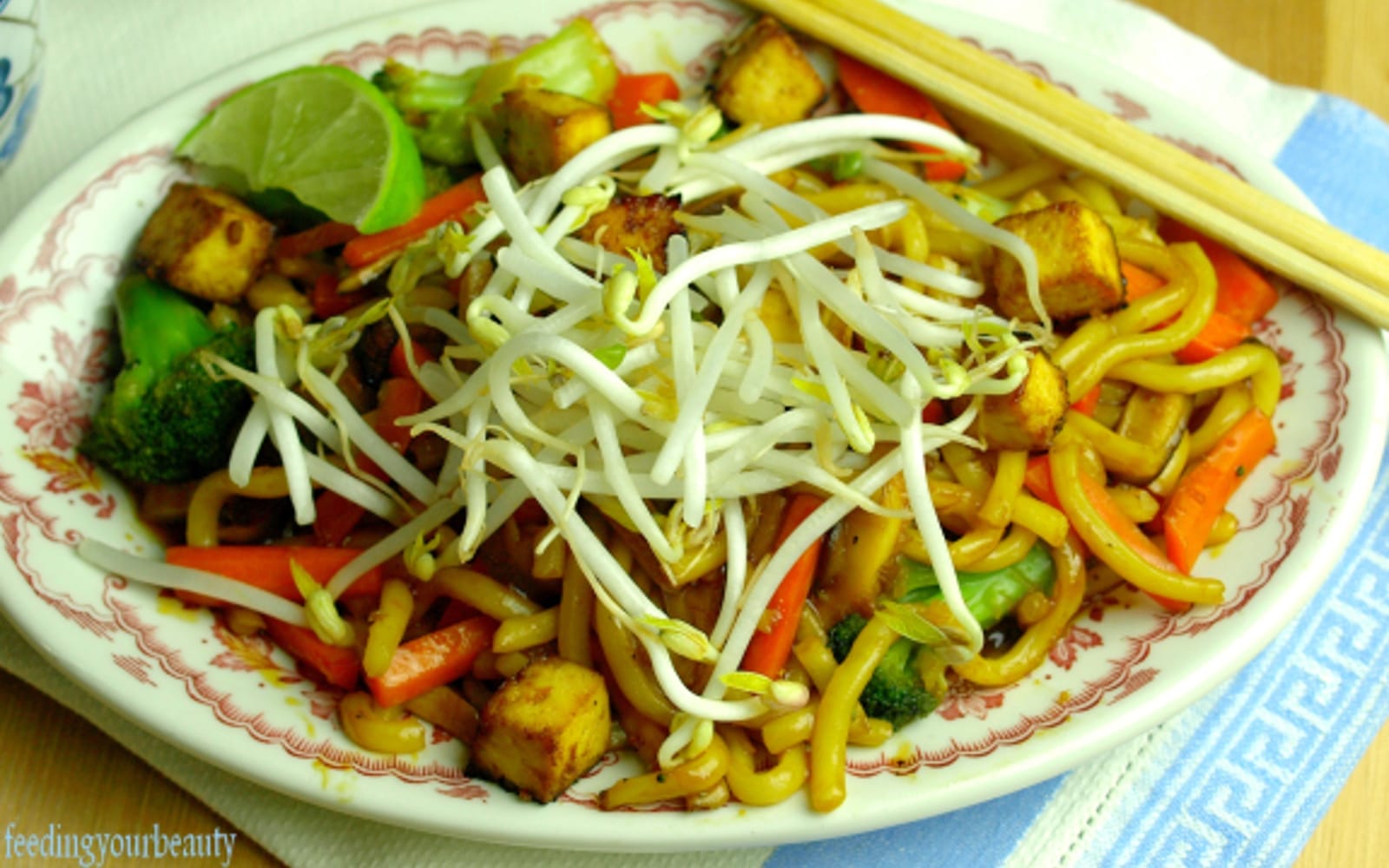 Japanese Pan Noodles With Healthier Homemade Teriyaki Sauce