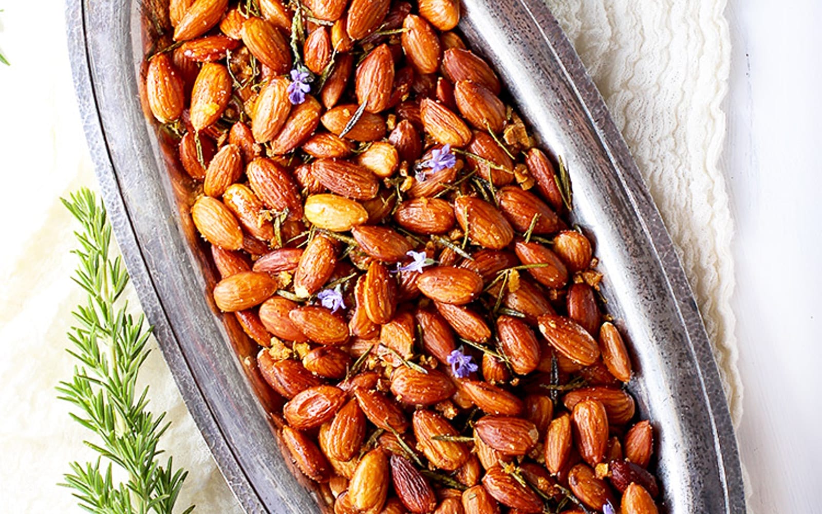 Rosemary and Garlic Roasted Almonds