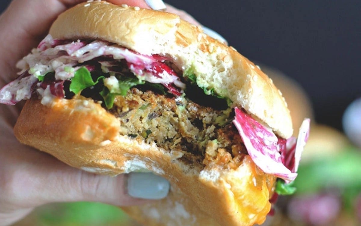 The Best Veggie &lsquo;Big Mac&rsquo; With Radicchio Slaw 