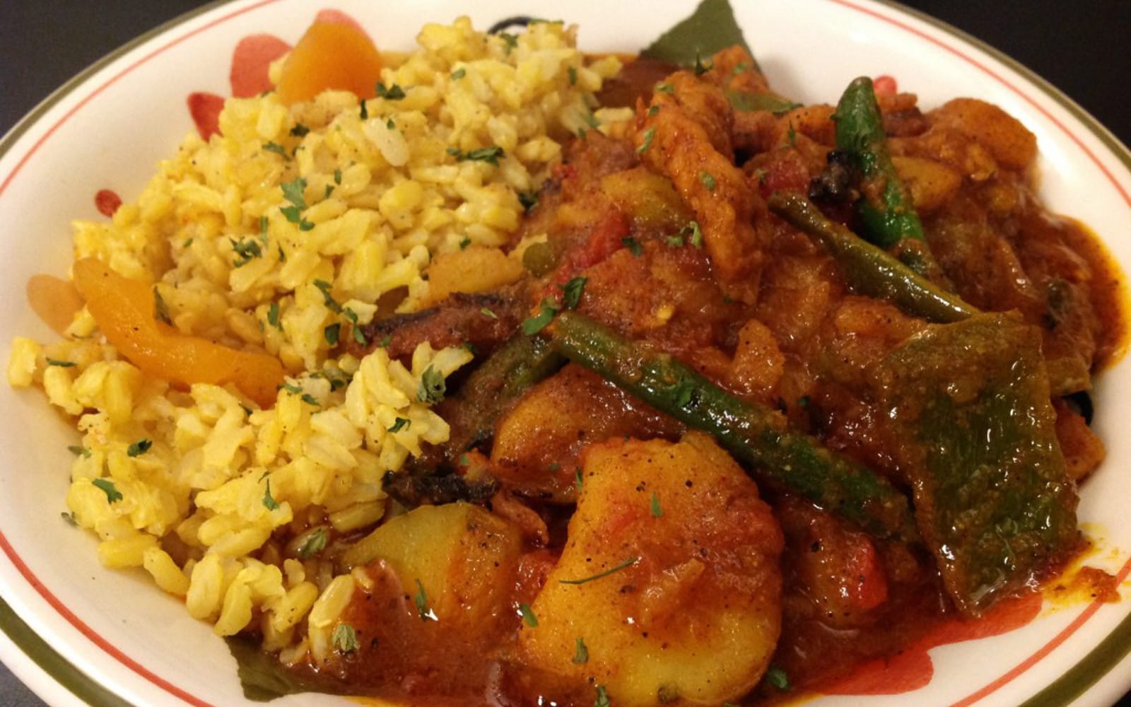 Cape Malay Curry With Turmeric Cinnamon Rice