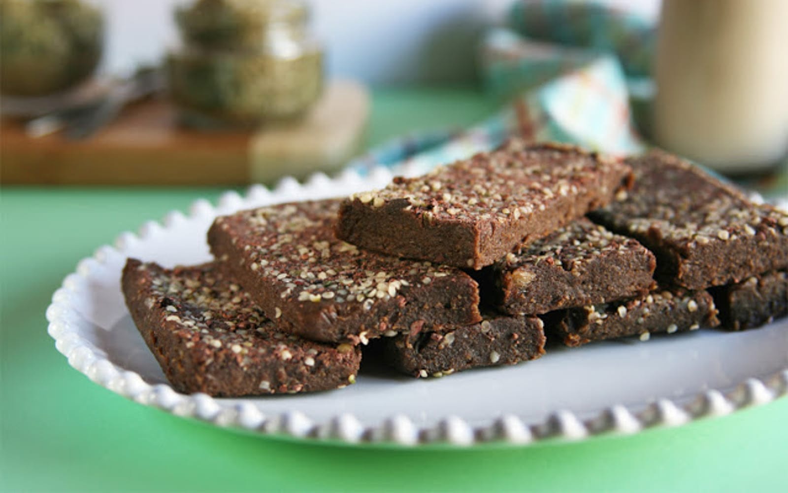No-Bake Chocolate Peanut Butter Hemp Protein Bars