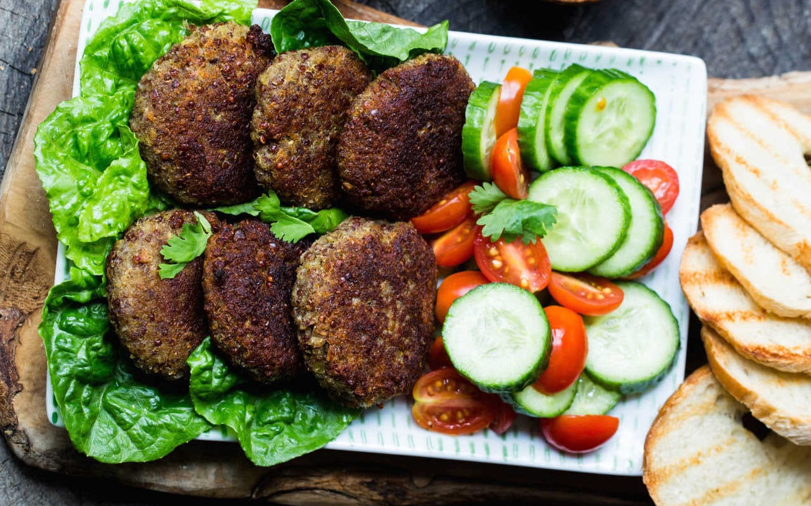 Quinoa, Lentil, and Walnut Protein Patties