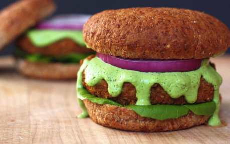 Bean Burger With Herb Aioli
