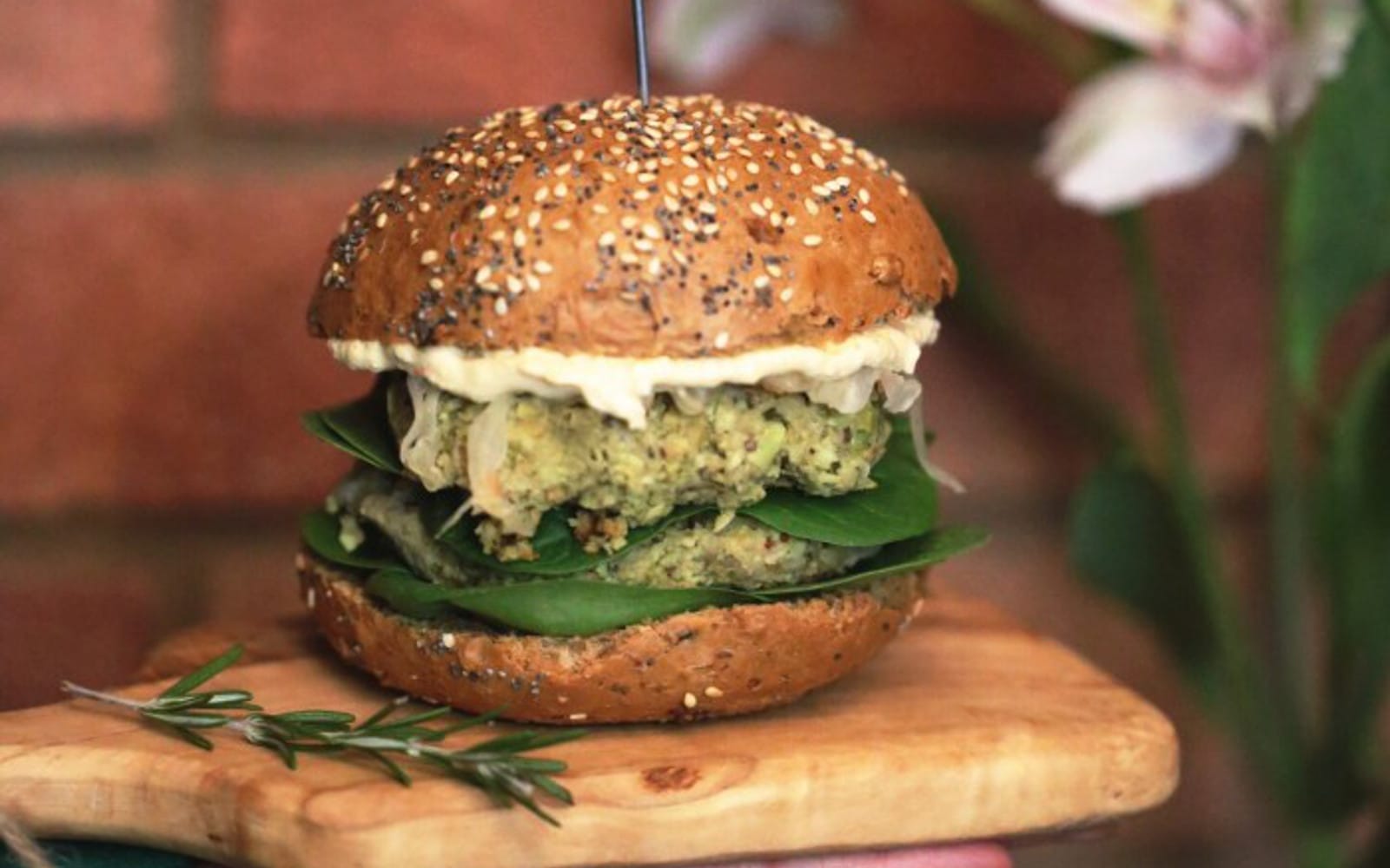 Herbed Edamame Chickpea Burgers