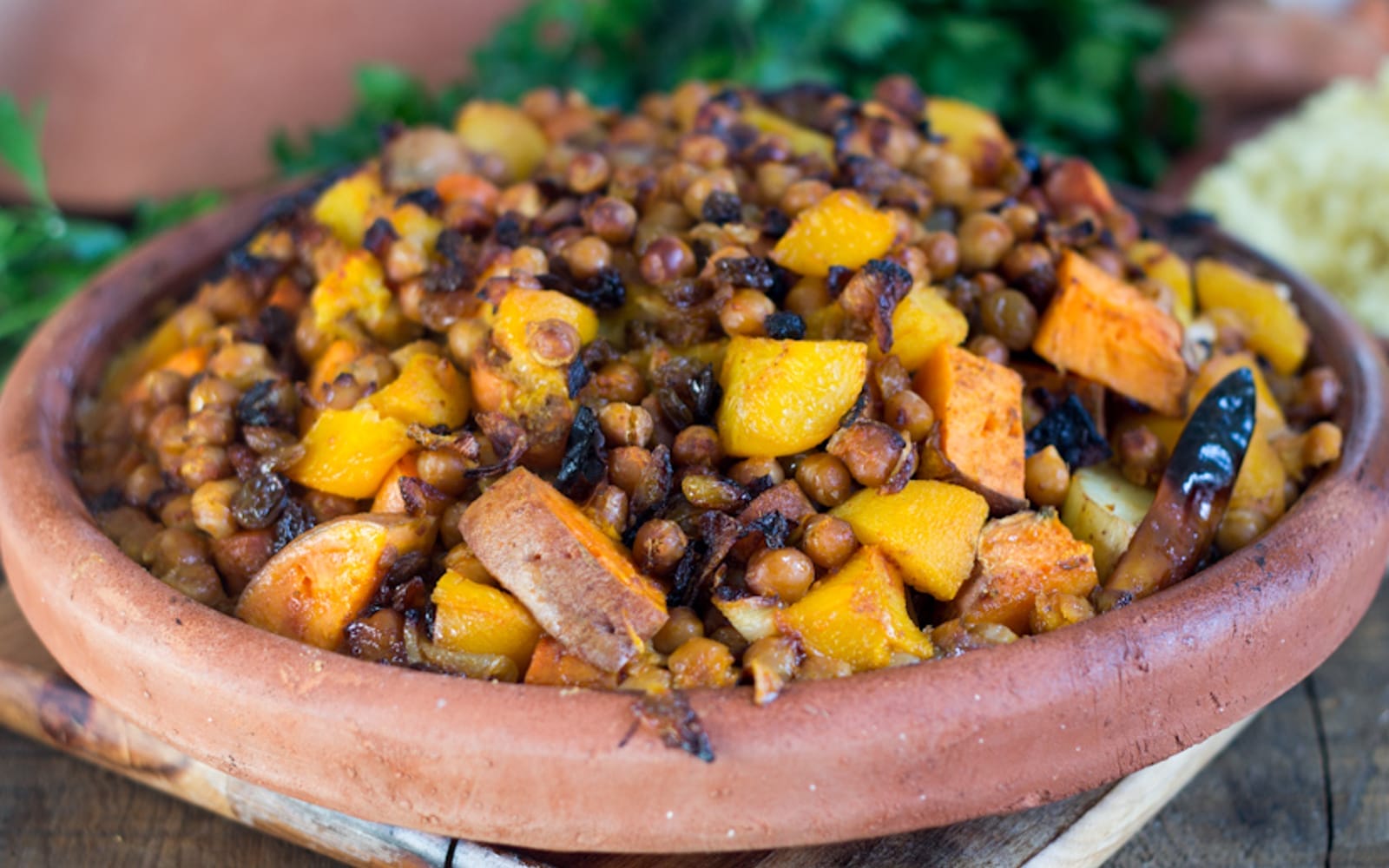 Orange Vegetables Tagine With Peaches