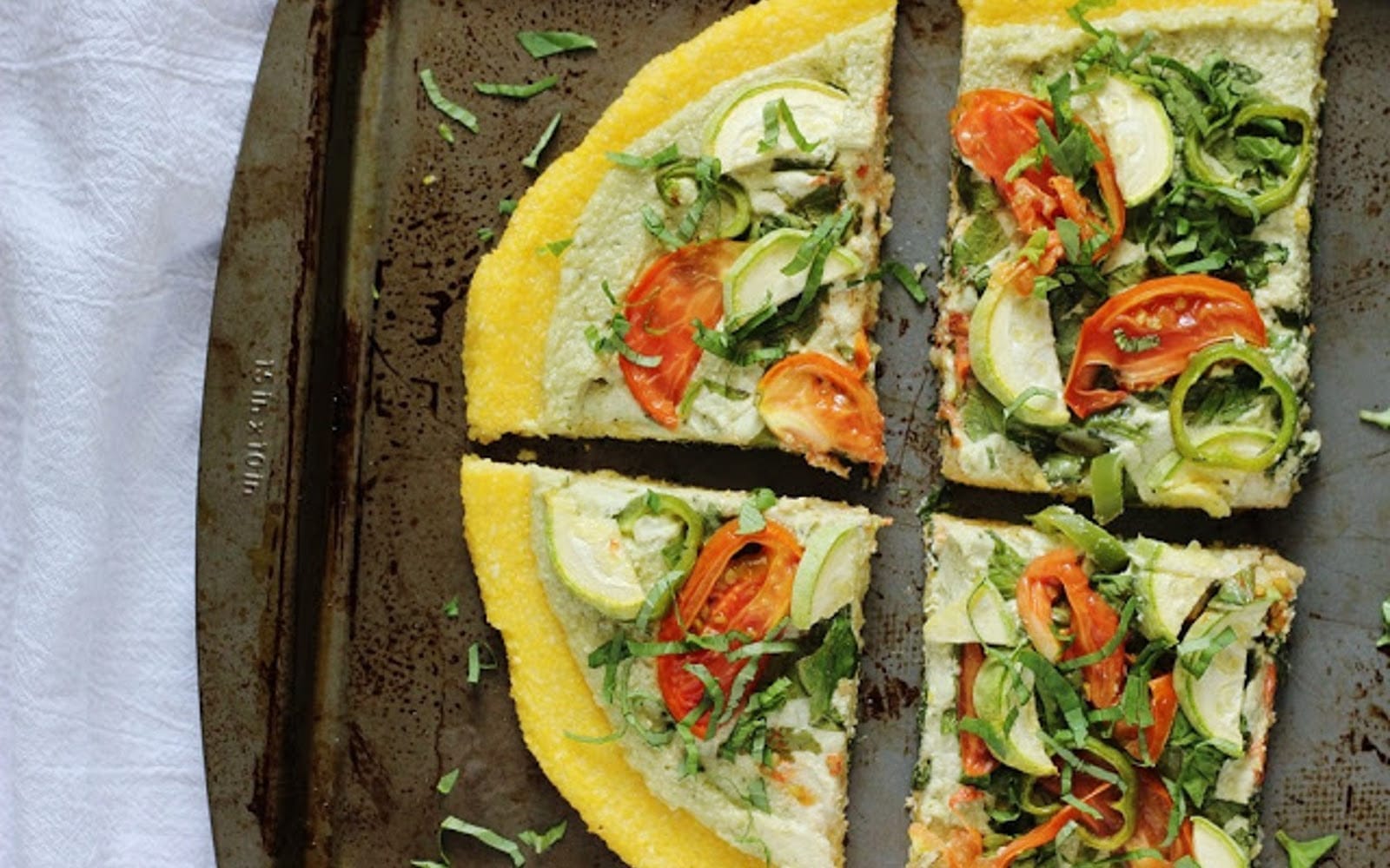 Polenta Pizza With Herbed Cashew Ricotta