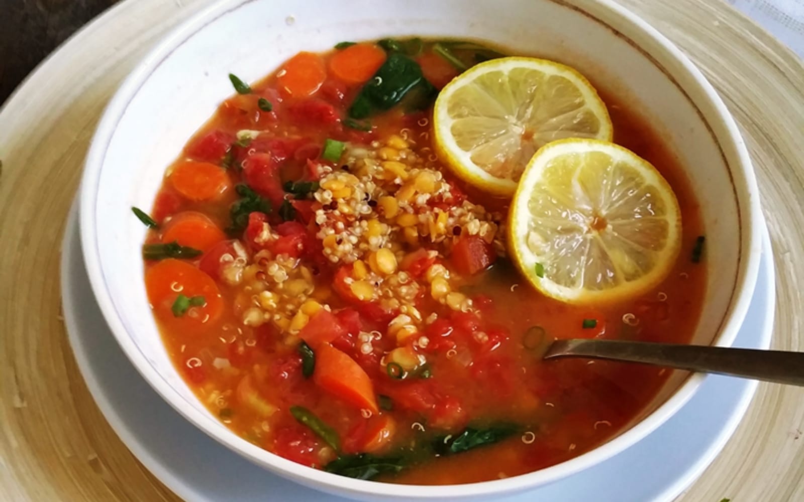 Quinoa Lentil Broth Bowl