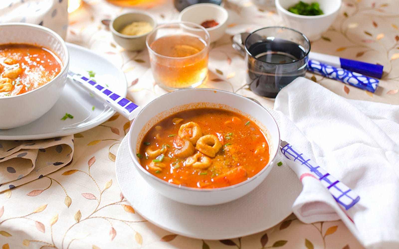 Tomato and Mushroom Tortellini Soup