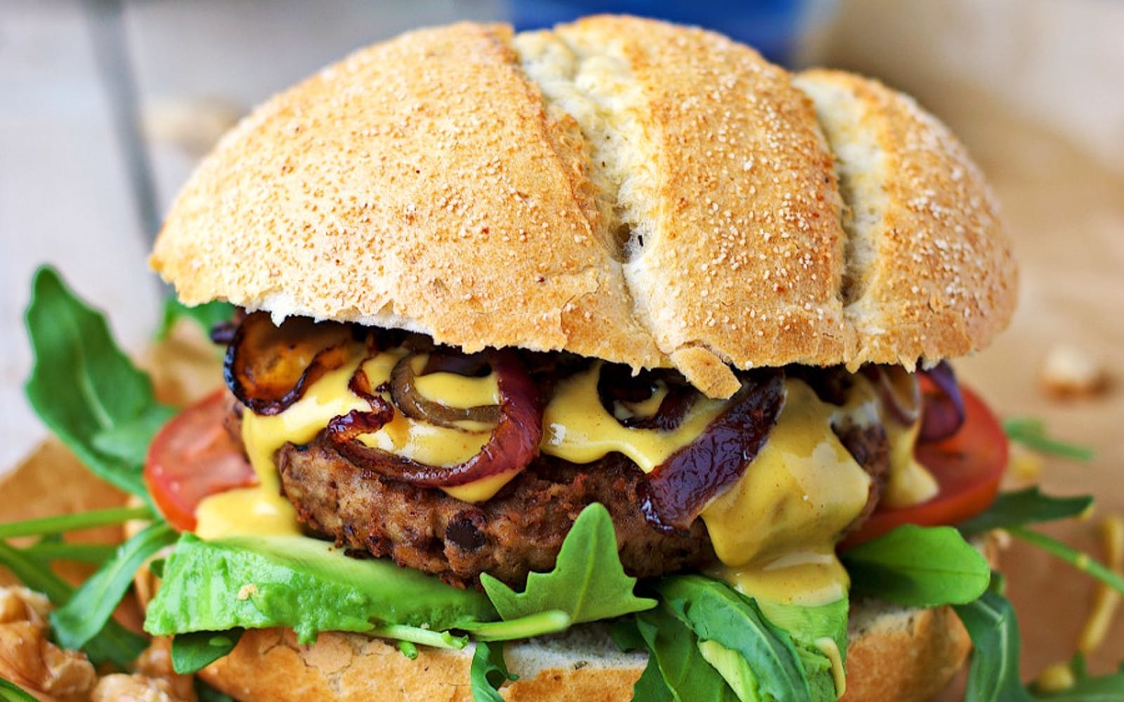 Lentil Burger With Mustard Sauce 1