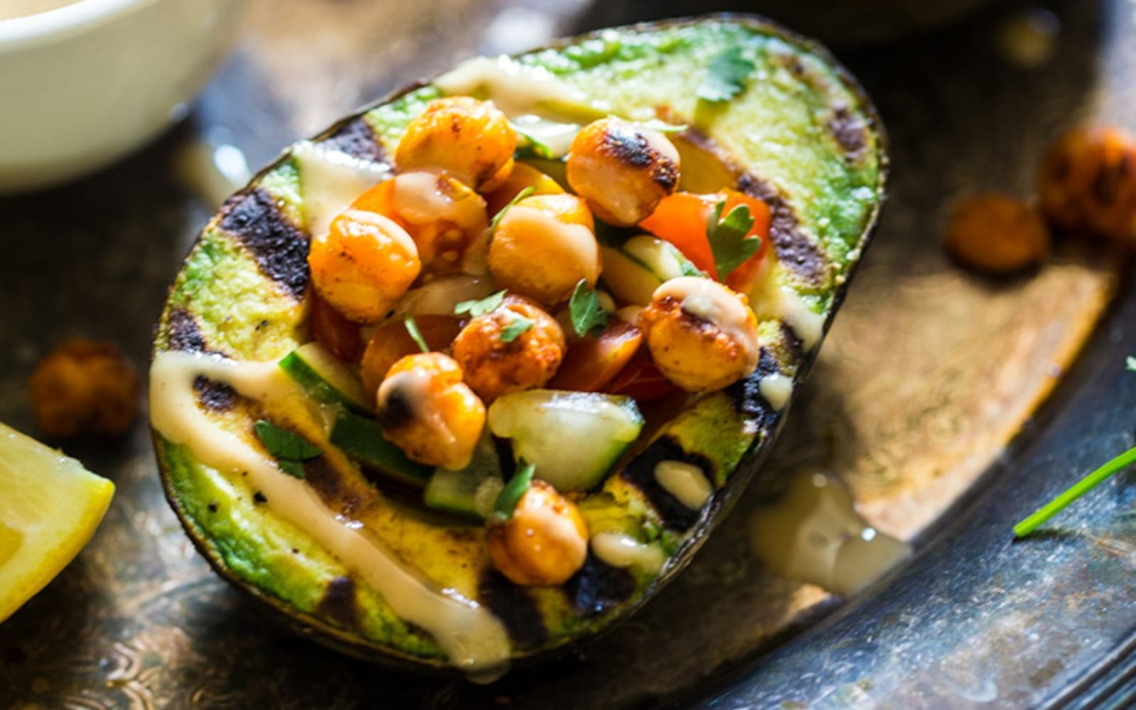 Stuffed avocado with vegetables