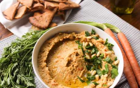 Roasted Balsamic Carrot Hummus
