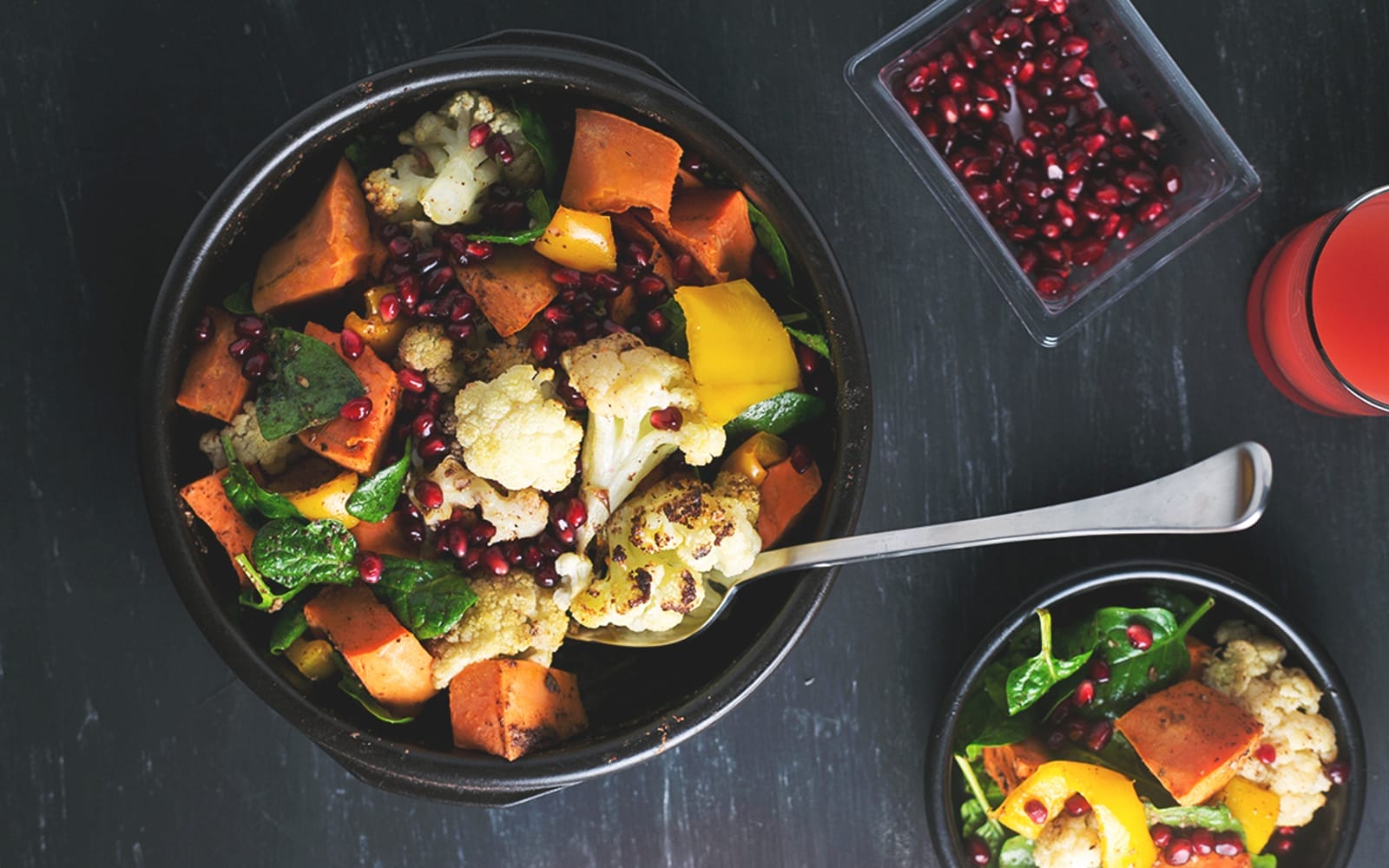 Roasted Cauliflower and Sweet Potato Salad
