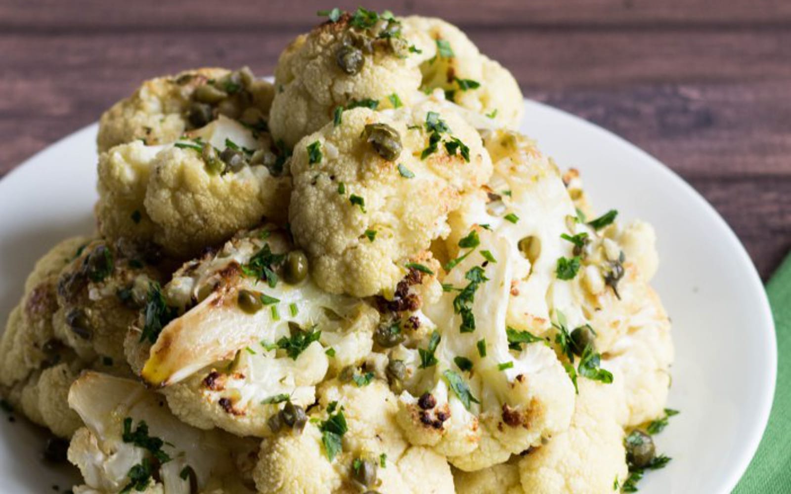 Roasted Cauliflower With Lemon Caper Citronette