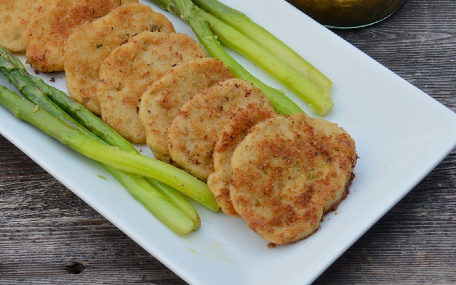 Breaded Seitan Patties With Shiitake Sauce
