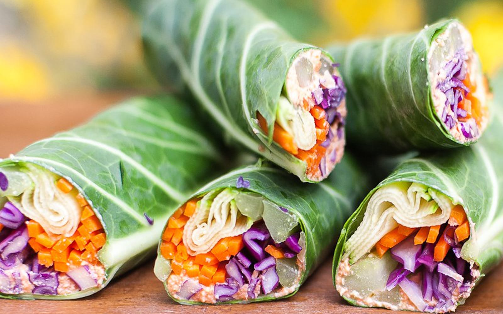 Raw Veggie Wraps With Walnut Pate
