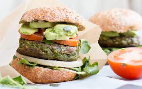 Spring Pea Veggie Burger