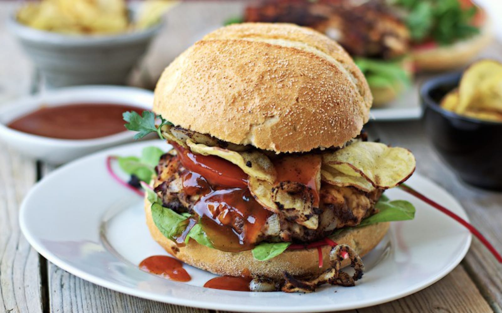 Buffalo Tempeh Burger
