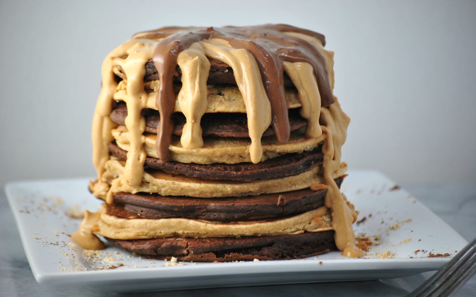 Chocolate Peanut Butter Pancakes