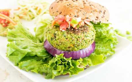 Cilantro Edamame Burger 1
