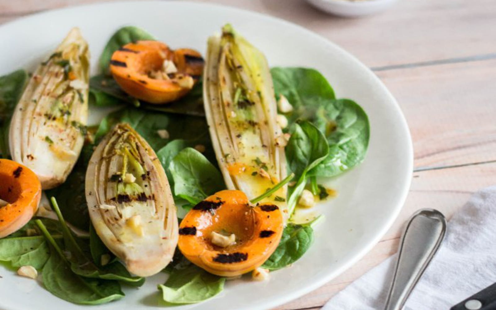 Grilled Apricot and Endive Salad 1