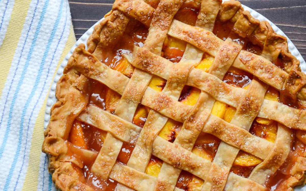 Peach Pie with Lattice Crust