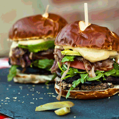 smoky portobello burgers
