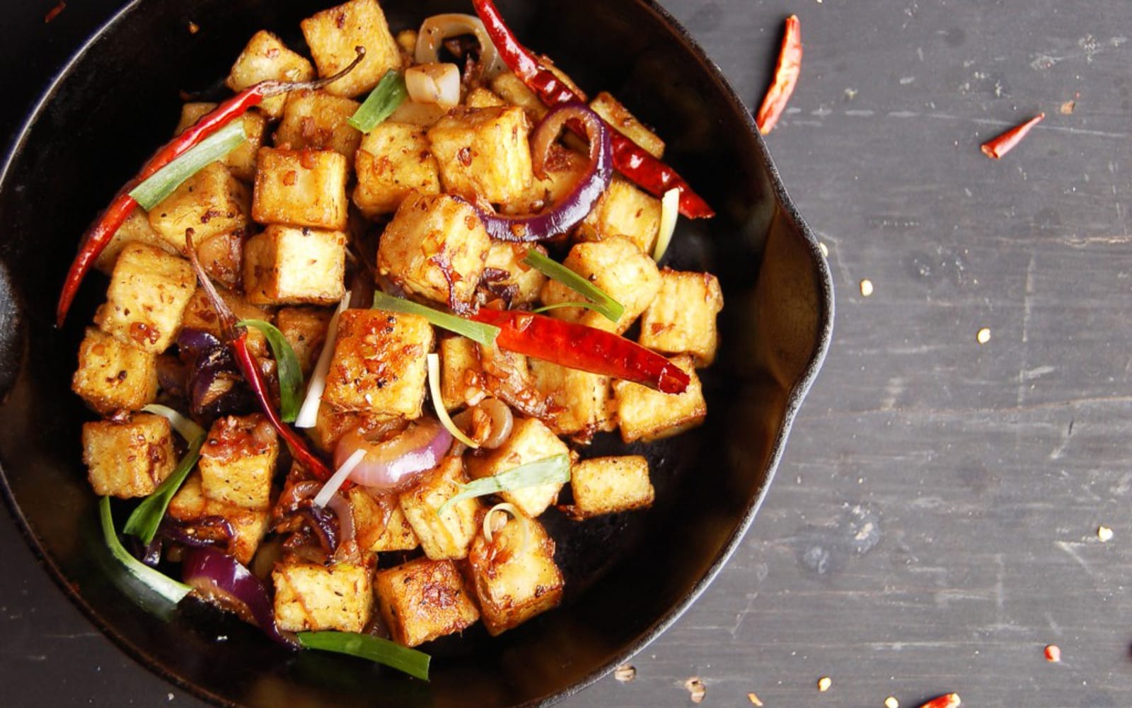 Fiery Garlic Tofu