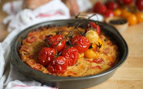 Roasted Red Pepper and Tomato Quiche 2