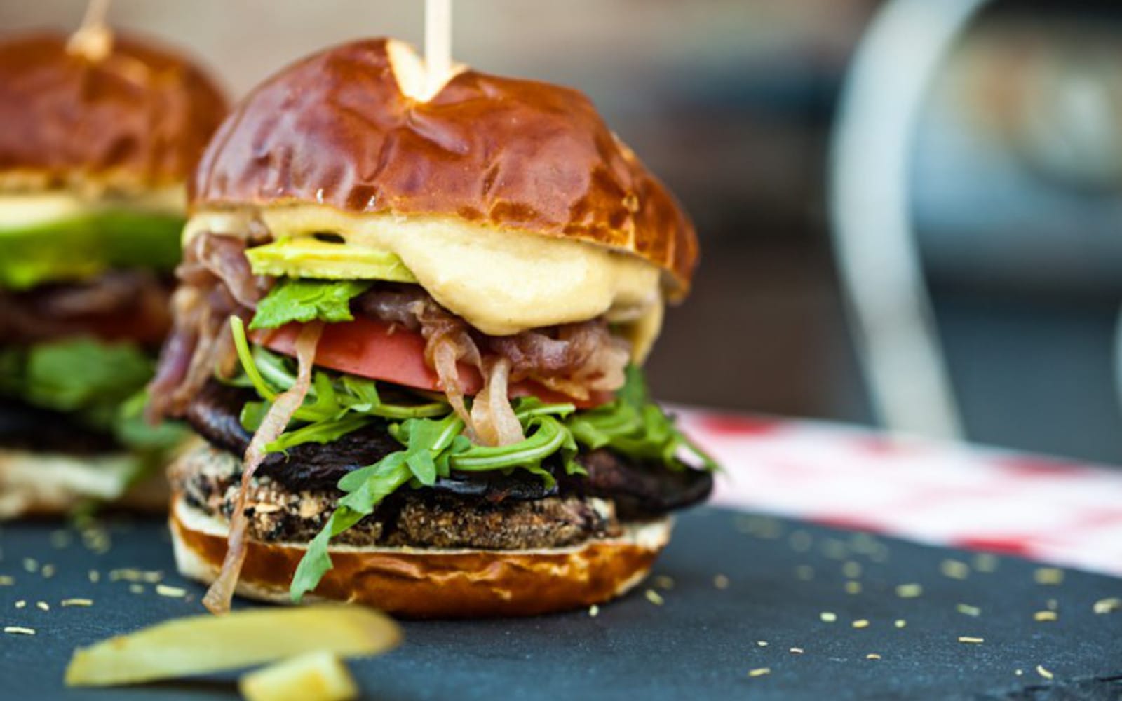 Smoky Portobello Black Bean Burger 1