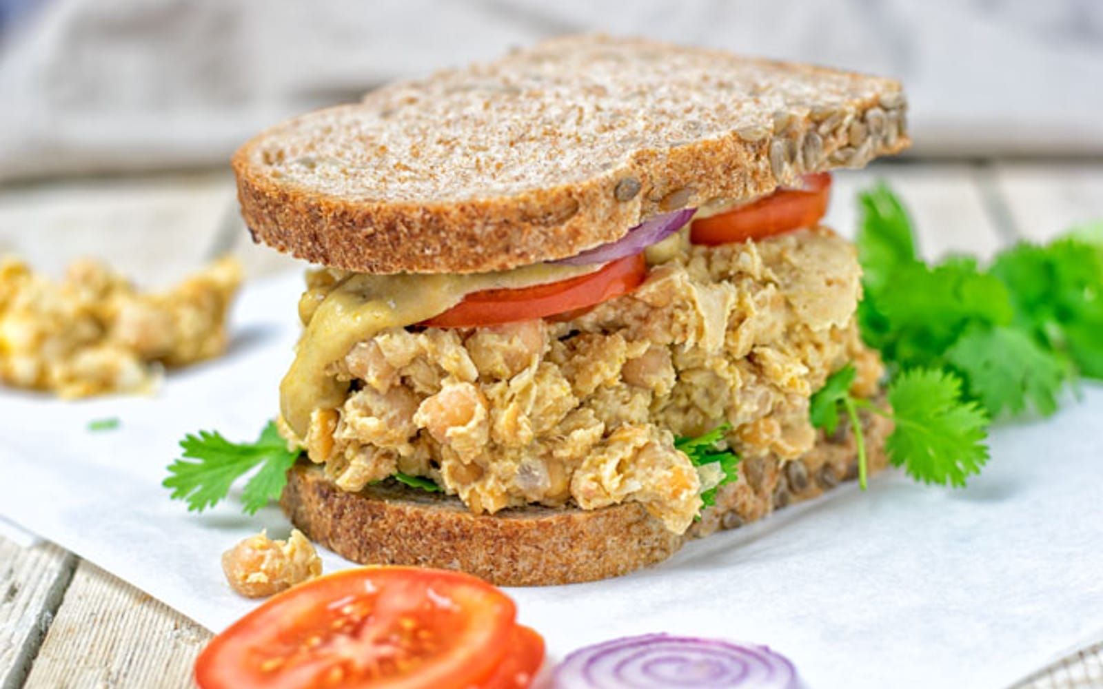 Thai Green Curry Salad Sandwich